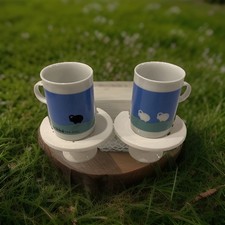 Vintage Aarikka Finland Espresso Cups Mugs Passi Rams Sheep  picture