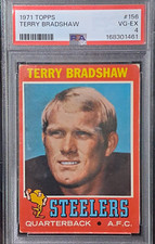 Topps 1971 Terry Bradshaw Rookie #156 Graded Pittsburgh Steelers NFL Card picture
