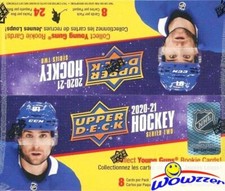 2020/21 Upper Deck Series 2 Hockey Sealed 24 Pack Retail Box-6 YOUNG GUNS ROOKIE picture
