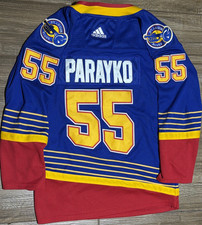 Colton Parayko St. Louis Blues 2019 Stanley Cup Champions Adidas Jersey Size 46 picture