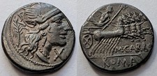 Roman Republic M Papirius Carbo Silver Denarius 122 BC Jupiter Crawford 276/1 picture