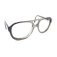 American Optical AOSafety EC100 Vintage Gray Aviator Eyeglasses Frames 57-19 150 picture