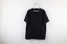 Vtg 90s Streetwear Mens XL Faded Blank Heavy Cotton Short Sleeve T-Shirt Black picture