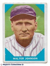 ⚾️ 1960 ~ Fleer Baseball Greats #6 ~ Walter Johnson ~ Senators ~ Vg=3 ~ HOF picture