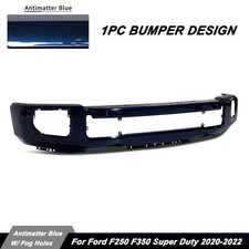 NEW Painted Antimatter Blue Front Bumper Bar For 2020-2022 Ford F250 F350 w/ Fog picture