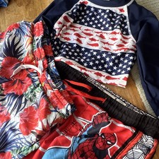 3T Swimwear-mixed Lot-3 Pieces - Hawaiian- USA-Spider-Man picture