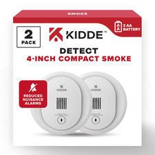 Kidde 10SDR Twin Battery-Operated Photoelectric Smoke Detector Alarm, 4-inch, picture
