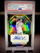 🏀🔥2024 Prizm DP Magic Johnson Gold Prizm Auto 5/5 PSA 9 Auto PSA 10 POP 1 🔥🏀 picture