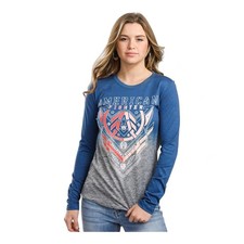 Women's American Fighter Long Sleeve T-Shirt KENDLETON Tetris Heather Tee MMA picture