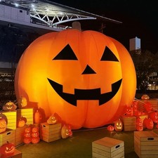 15Ft Tall Halloween Giant Inflatables Pumpkin With Built-In LED Lights Outdoor picture
