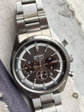 Orient Neo70's Horizon Solar Chronograph Gray Dial Men's Quartz Ticking As-Is picture
