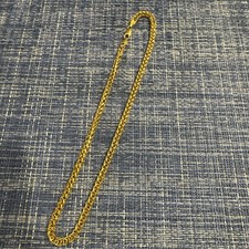 Veronese 925 Italy Gold Vermeil Wheat Chain Necklace 18” 26g picture