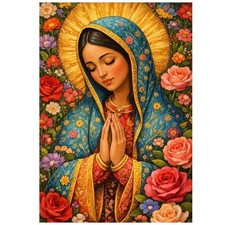 Virgin Mary Diamond Art Kits for Adults,5D DIY Religion Diamond Painting Kits... picture