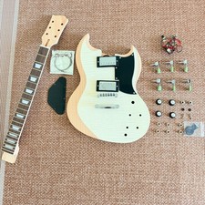 DIY Electric Guitar Kit Mahogany Body Neck Flame Maple Top Humbucker Pickups picture