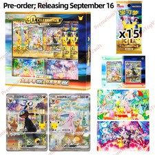 IN STOCK S-Chinese Pokemon 30th Anniversary Display Box Espeon ex & Umbreon ex picture