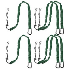 6Pcs 3.6ft Retractable Tool Lanyard with Metal Buckle Adjustable Loop Dark Green picture