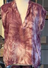 Love Tanjane Rayon Cupro S/S Tie Dye Top SZ XS picture