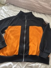 Vintage 2002 Naruto Shippuden Full Zip Sweatshirt Black/Orange Embroidered picture