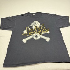 Vintage Jackyl Band T Shirt Mens 2XL Black Rock Me Roll Me Off Skull Anvil picture