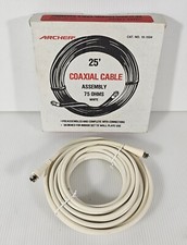 Archer 25 Ft. Indoor Coaxial Cable White NEW picture