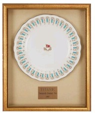 1997 TITANIC Movie Prop Framed Dinner Plate From J. Peterman - LAST ONE picture