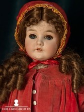 Antique German Queen Louise Mold 285 Bisque Head Composition Body 22” Doll picture