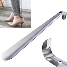 22in Extra Long Handle Shoe Horn Stainless Steel Metal Shoes Remover Shoehorn US picture