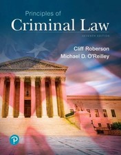 Principles of Criminal Law, Paperback by Roberson, Cliff; O'reilley9780135186282 picture