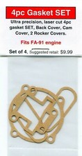 Aftermarket 4pc Gasket SET fits Saito FA-91 Engine-NIP picture