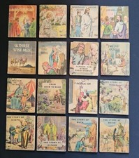 Vintage 1941 Samuel Lowe Company Lot of 16 Miniature Classic Bible Story Books picture