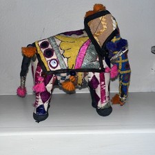 Vintage Hand Woven Elephant Made In India 100% Cotton Preowned picture