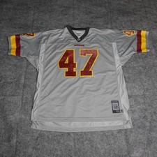 Vintage Washington Redskins Jersey Mens XL Gray NFL Reebok Chris Cooley #47 Sewn picture