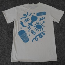 Vintage Bud Light Shirt Men S White Blue Y2k AB Crest Logo Beer Tee Crew 1046 picture