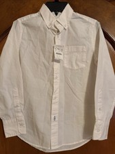 NWT J. Crew Crewcuts Boys Long Sleeve Oxford Shirt White, Size 8 picture