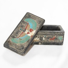 Pharaonic Jewelry Box with Hieroglyphs Egyptian Treasure Keepsake Gift Box Set picture