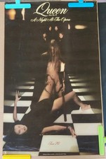 RARE Queen A Night At The Opera 1976 Elektra Tower Records BANNED Promo Poster picture