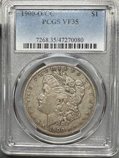 1900-O/CC  MORGAN DOLLAR   PCGS  VF35   TOP 100 picture