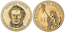 2009 P&D Zachary Taylor Presidential $1 Golden Dollar Coin – Circulated/Shiny picture