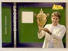 Roger Federer 2007 Wimbledon Ace Authentic ATP Match Game Worn Shirt Patch Card picture