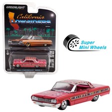 Greenlight 1:64 California Lowriders 1964 Chevrolet Impala Lowrider Pink Roses picture
