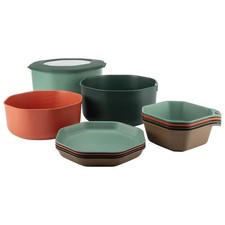 Gerber ComplEAT XL 12-Piece Tableware Set Camping Outdoor Nesting Plates Bowls picture