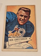 1952 Bowman Large JACK CHRISTIANSEN Detroit Lions #129 Rookie VG #2 picture