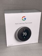 Google Nest 3rd Gen Learning WIFI Thermostat Stainless Steel T3007ES * picture
