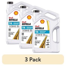 NEW3 pack) Shell Rotella T4 Triple Protection 15W-40 Diesel Engine Oil, 1 Gallon picture