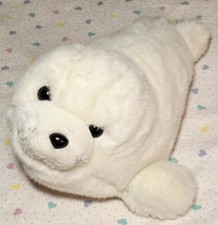 1991 Fiesta Realistic Adorable 14 Inch White Harp Seal Pup Plush EUC Vtg 7150A picture