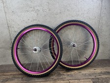 Purple GT Mohawk 20” Bmx Wheel Set 36h 3/8” Mid School Bmx  picture