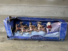 Vintage Memory Lane Rudolph Santa’s Sleigh & Reindeer Team Playset SEE DESCRIPTI picture