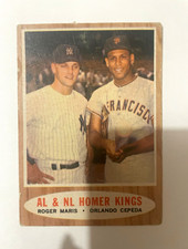 Topps 1962 Topps Base Set A.L. & N.L. Homer Kings Maris Cepeda #401 picture