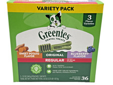 Greenies Regular Dental Dog Treats Flavor, Variety Pack, 36 Count (Pack of 1) picture