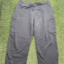 Vintage 90s Polo Sport Ralph Lauren Cargo Sweatpants Mens XL Black Cotton Blend picture